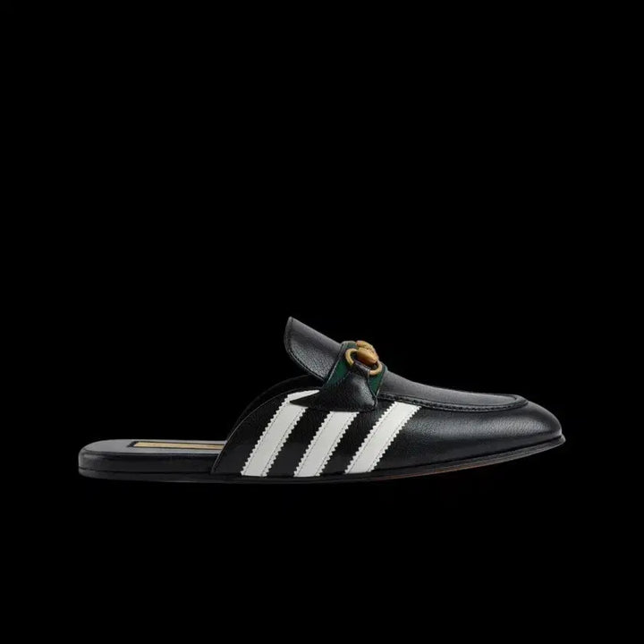 [BUNJANG] Gucci Adidas Horsebit Black Slippers / 구찌 x 아디다스 슬리퍼 홀스빗 블랙