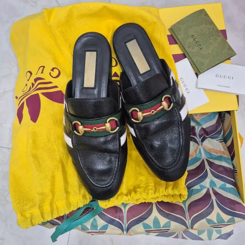 [BUNJANG] Gucci Adidas Horsebit Black Slippers / 구찌 x 아디다스 슬리퍼 홀스빗 블랙