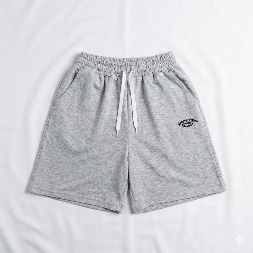 [BUNJANG] Summer One-Mile Wear Half-Zip Short-Sleeve Gray Set / 여름 원마일웨어 홈웨어 잠옷 반집업 반팔 카라 반팔티 반바지 그레이 세트