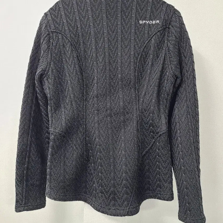 [BUNJANG] SPYDER Black Knit Zip-Up Jacket / SPYDER  블랙 니트 집업 자켓 기모  S