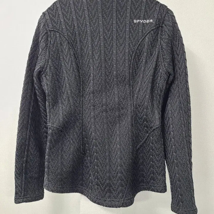 [BUNJANG] SPYDER Black Knit Zip-Up Jacket / SPYDER  블랙 니트 집업 자켓 기모  S