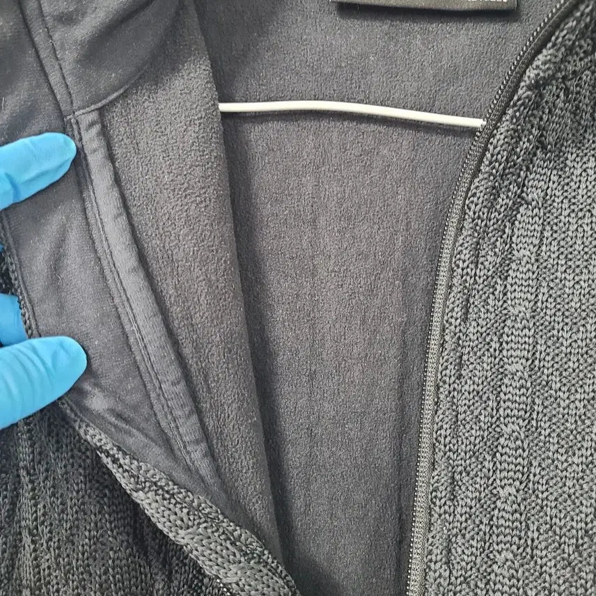 [BUNJANG] SPYDER Black Knit Zip-Up Jacket / SPYDER  블랙 니트 집업 자켓 기모  S