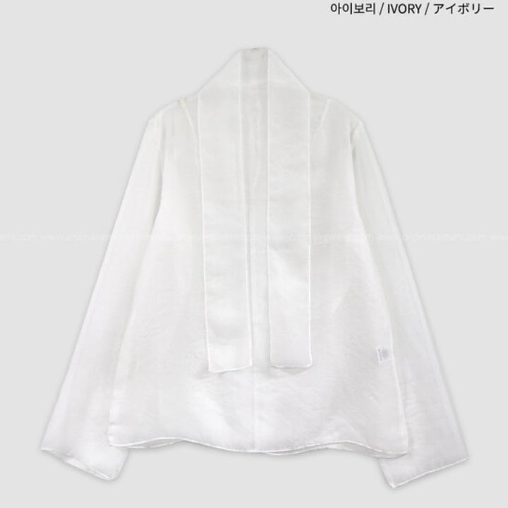 [BUNJANG] Ordinaryment Scarf Blouse and Velvet Mini Dress Set / (1회착용) 오디너리먼트 스카프 블라우스 벨벳 미니 원피스 세트