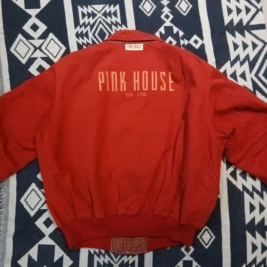 [BUNJANG] Pink House Pigment Red Inner Christmas Check Logo Arm Pocket Cotton G2 A1 / 리바이스 실버탭 연청워싱 루즈핏 블랭크탭 워터리스 청바지 데님팬츠 32