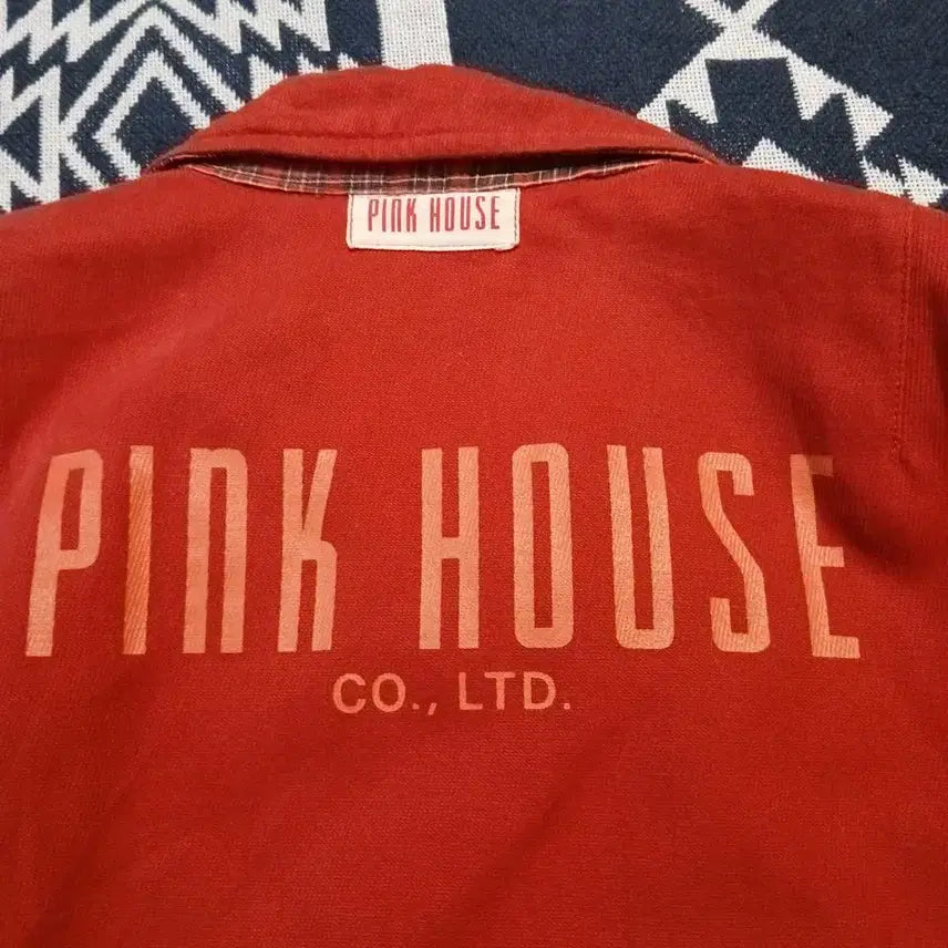 [BUNJANG] Pink House Pigment Red Inner Christmas Check Logo Arm Pocket Cotton G2 A1 / 리바이스 실버탭 연청워싱 루즈핏 블랭크탭 워터리스 청바지 데님팬츠 32
