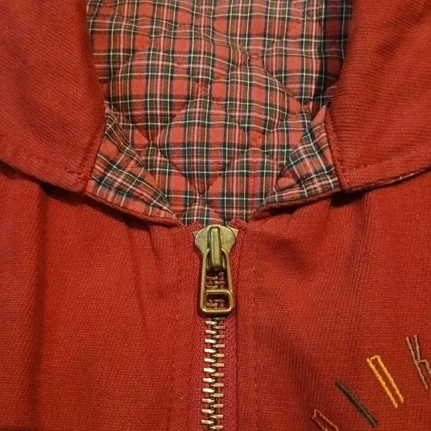[BUNJANG] Pink House Pigment Red Inner Christmas Check Logo Arm Pocket Cotton G2 A1 / 리바이스 실버탭 연청워싱 루즈핏 블랭크탭 워터리스 청바지 데님팬츠 32