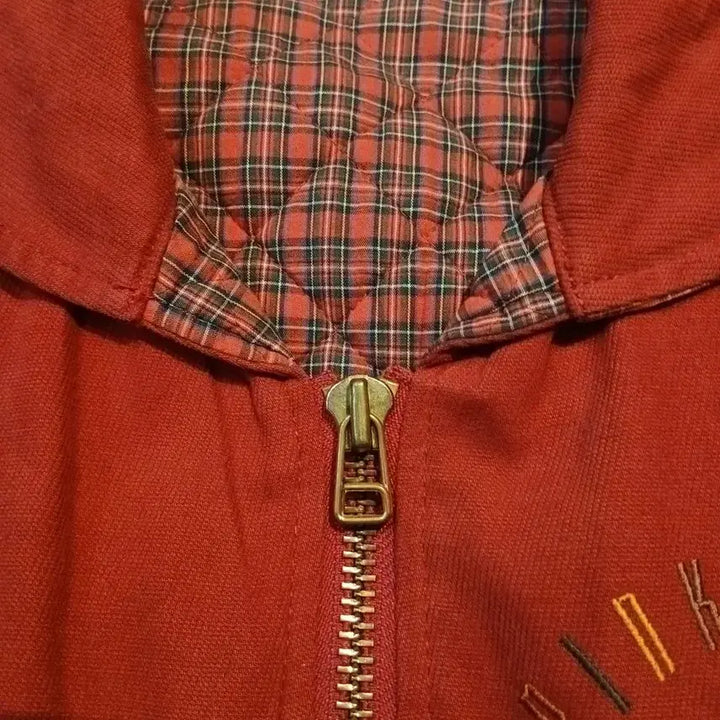 [BUNJANG] Pink House Pigment Red Inner Christmas Check Logo Arm Pocket Cotton G2 A1 / 리바이스 실버탭 연청워싱 루즈핏 블랭크탭 워터리스 청바지 데님팬츠 32