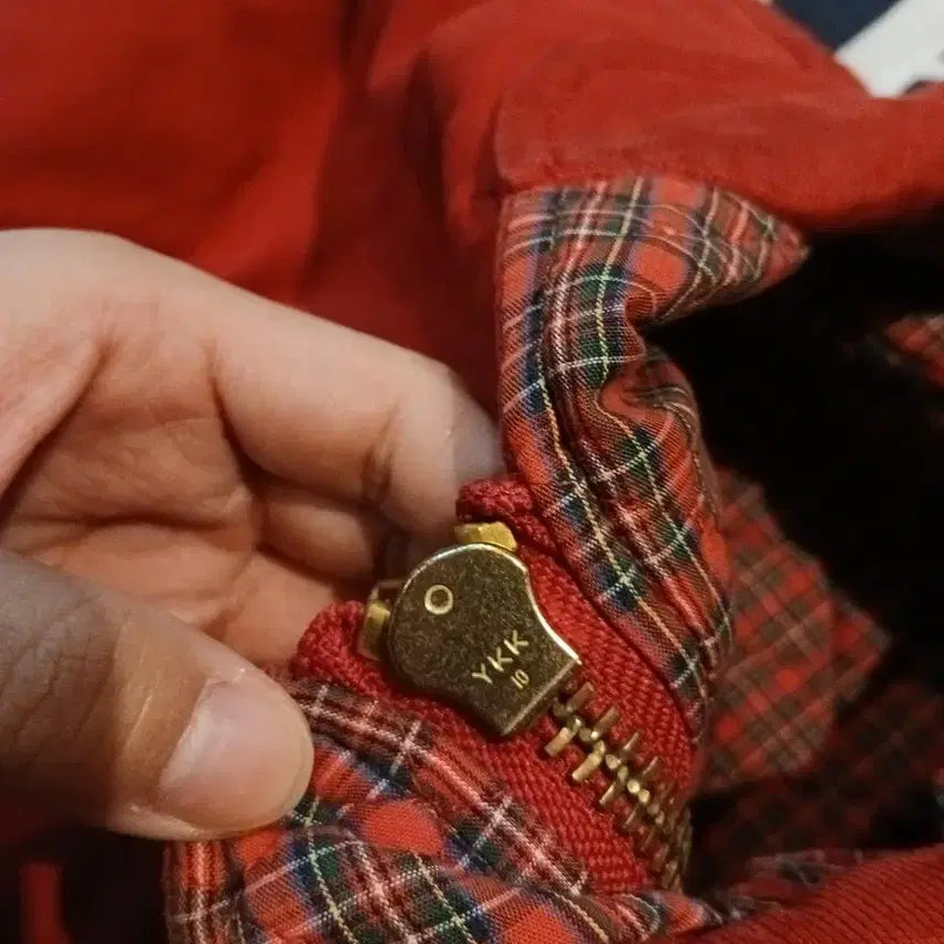 [BUNJANG] Pink House Pigment Red Inner Christmas Check Logo Arm Pocket Cotton G2 A1 / 리바이스 실버탭 연청워싱 루즈핏 블랭크탭 워터리스 청바지 데님팬츠 32