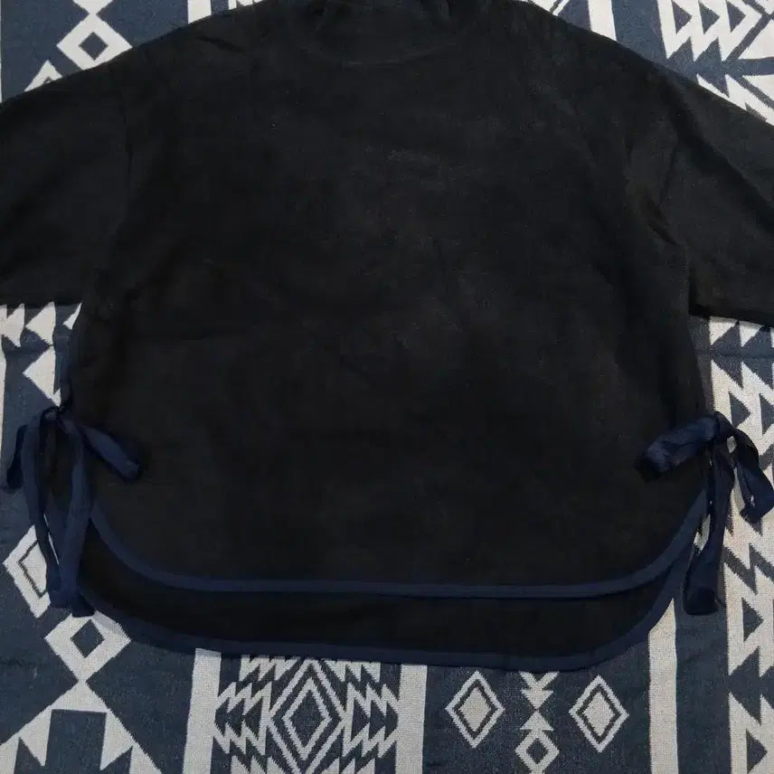 [BUNJANG] Uniqlo x White Mountaineering JP Black Navy Lining Unbalance Ribbon Jacket / 유니클로 X 화이트 마운티니어링 JP 블랙 네이비 라이닝 언발란스 리본