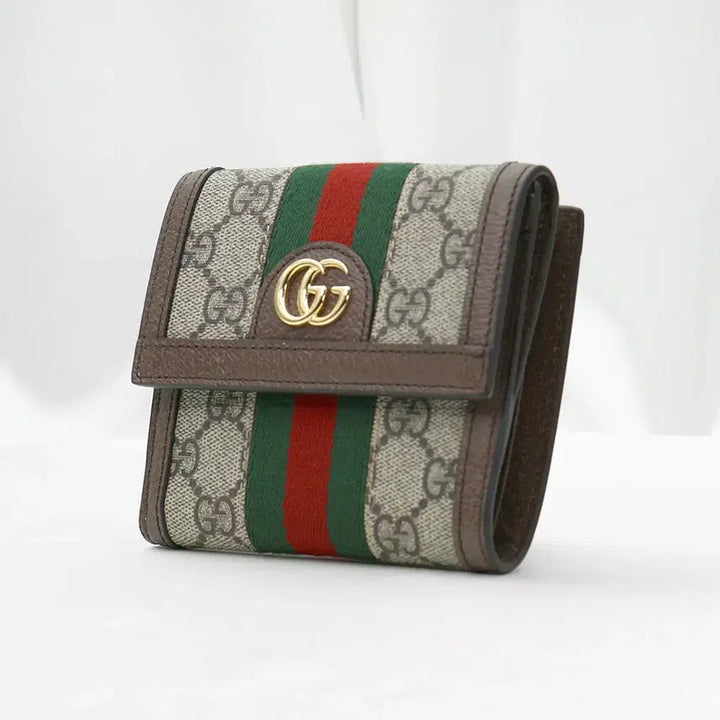 [BUNJANG] Gucci Ophidia GG Supreme Canvas Flap Wallet / 구찌 GG수프림 캔버스 오피디아 플랩 반지갑