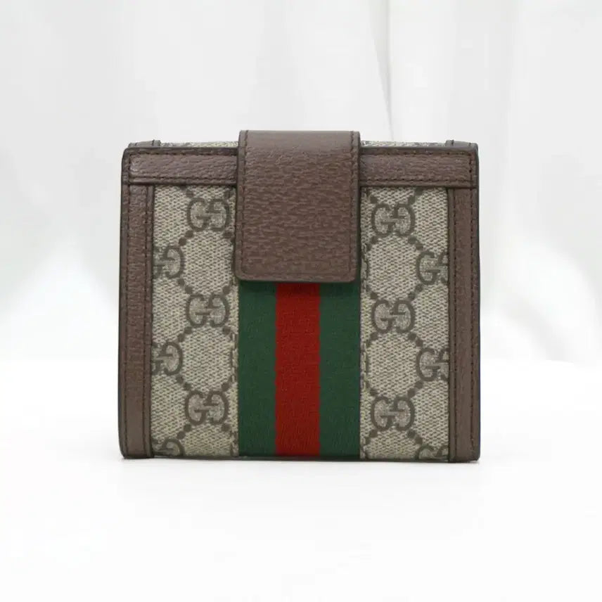 [BUNJANG] Gucci Ophidia GG Supreme Canvas Flap Wallet / 구찌 GG수프림 캔버스 오피디아 플랩 반지갑
