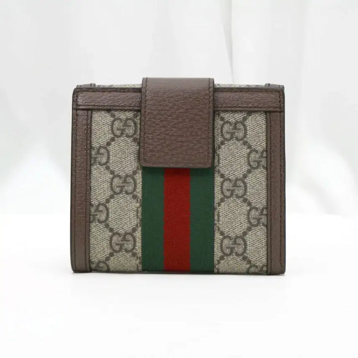[BUNJANG] Gucci Ophidia GG Supreme Canvas Flap Wallet / 구찌 GG수프림 캔버스 오피디아 플랩 반지갑