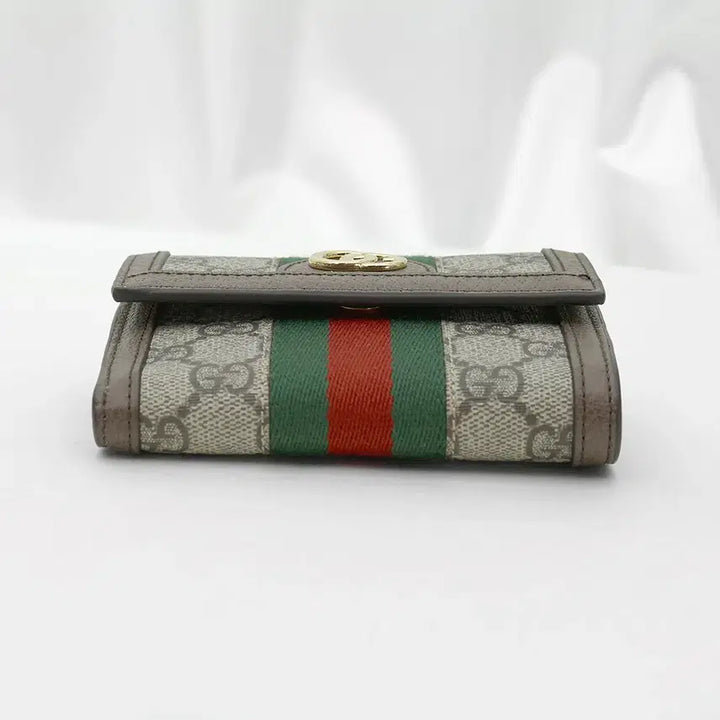 [BUNJANG] Gucci Ophidia GG Supreme Canvas Flap Wallet / 구찌 GG수프림 캔버스 오피디아 플랩 반지갑