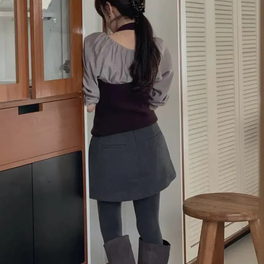 [BUNJANG] Miel Caryn Wool Skirt - Beige, Charcoal, Black / (새상품)미엘 캐린 울 스커트_베이지,차콜,블랙