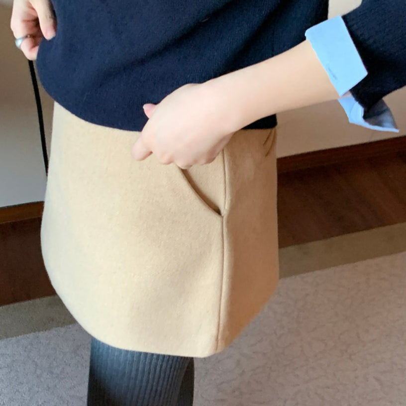 [BUNJANG] Miel Caryn Wool Skirt - Beige, Charcoal, Black / (새상품)미엘 캐린 울 스커트_베이지,차콜,블랙