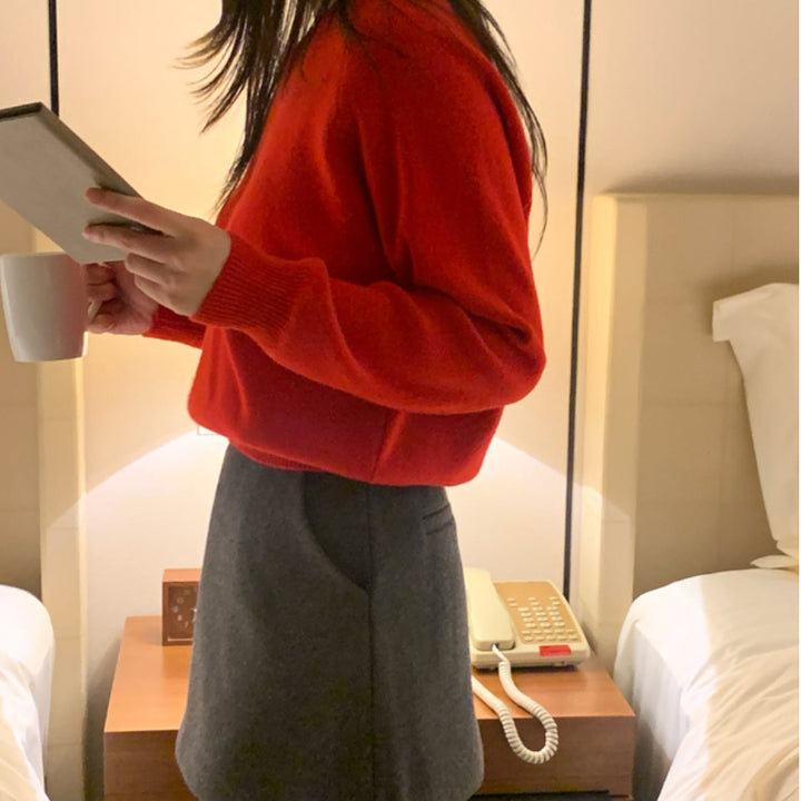 [BUNJANG] Miel Caryn Wool Skirt - Beige, Charcoal, Black / (새상품)미엘 캐린 울 스커트_베이지,차콜,블랙