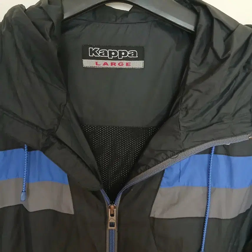 [BUNJANG] Kappa Hooded Windbreaker Black L / 카파 후드 바람막이 블랙 L 사이즈