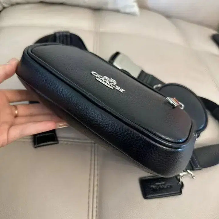 [BUNJANG] COACH Signature All Black Multi-Way Belt Bag / 코치 시그니처 올블랙 멀티 벨트