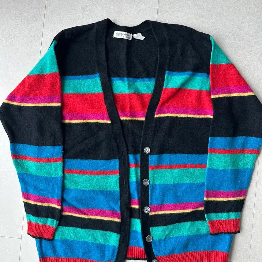 [BUNJANG] Vintage Lambswool Striped Cardigan / 빈티지 램스울 가디건 66