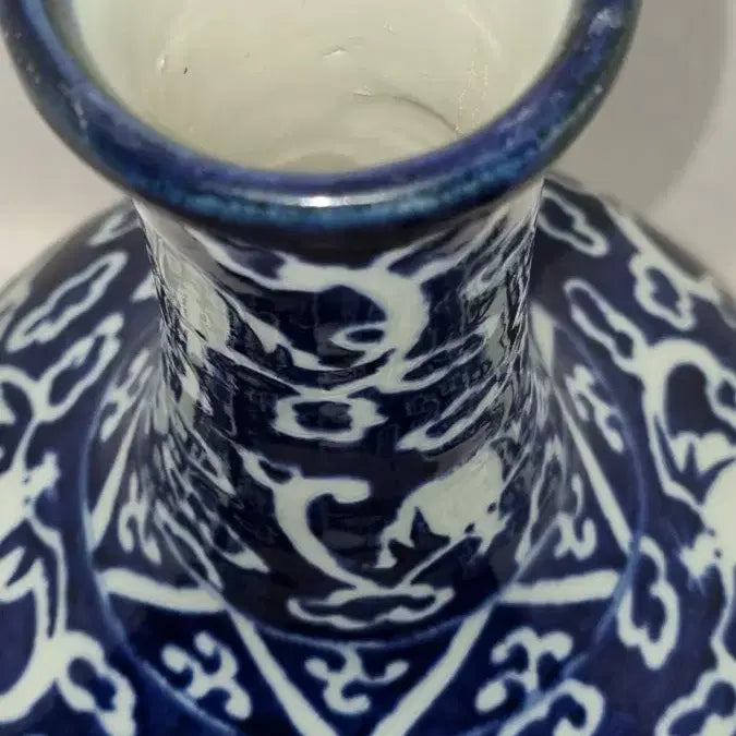[BUNJANG] Daeming Manlyeok-nyeon Celadon Porcelain Vase / 대명 만력년제 청화백자 화병 높이34 지름23센 중국도자기 고도자 골통품