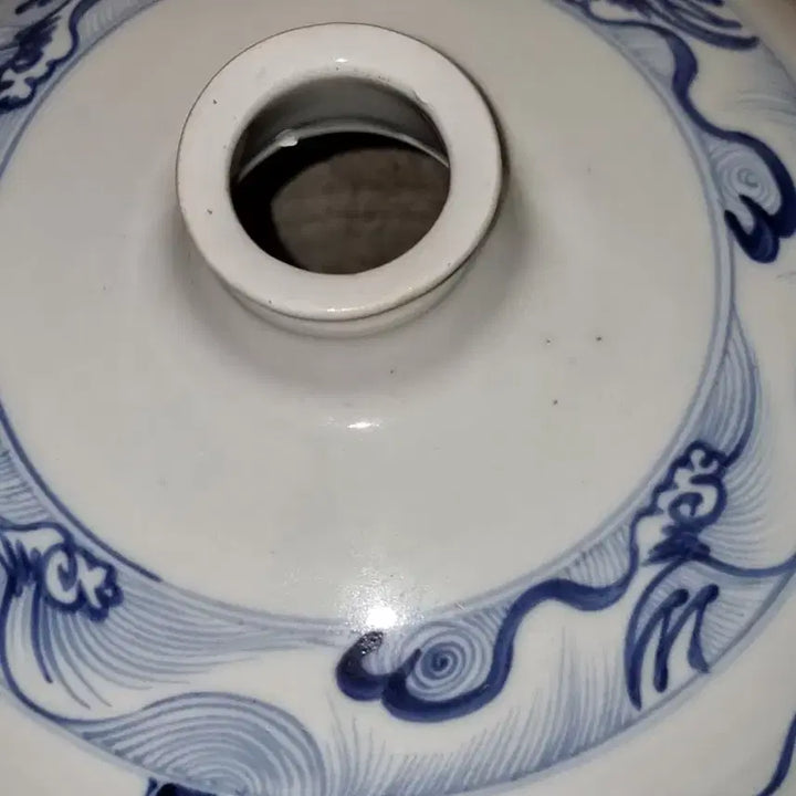 [BUNJANG] Chinese Antique Celadon Porcelain Vase / 청화백자 화용문 매병 높44 지26센치 중국도자기 고도자 오래된 골통품