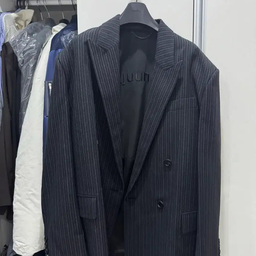 [SOLD OUT] 준지 블렌디드 울 스트라이프 재킷 48사이즈 새상품