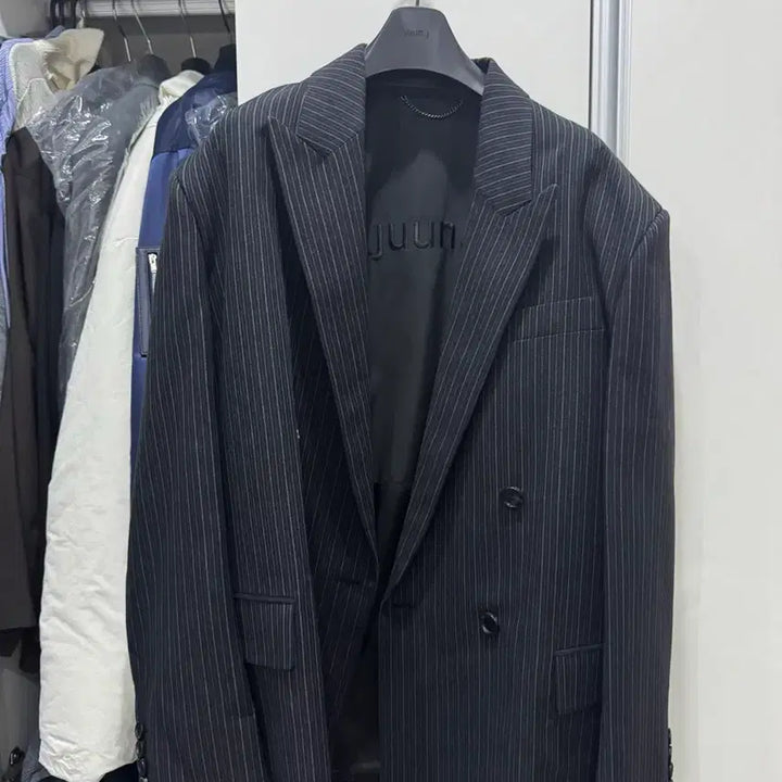 [SOLD OUT] 준지 블렌디드 울 스트라이프 재킷 48사이즈 새상품