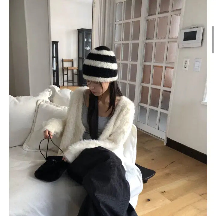 [BUNJANG] Rit Kim Fur Cardigan / 릿킴 퍼 가디건