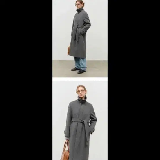 [BUNJANG] Dunst Gray Robe Coat / [던스트] 회색 로브 코트