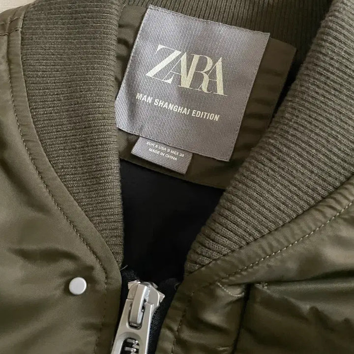 [BUNJANG] ZARA Oversized Bomber Jacket - Khaki (Size S) / [S] 자라 오버사이즈 핏 봄버 자켓 카키 SHANGHAI EDITION