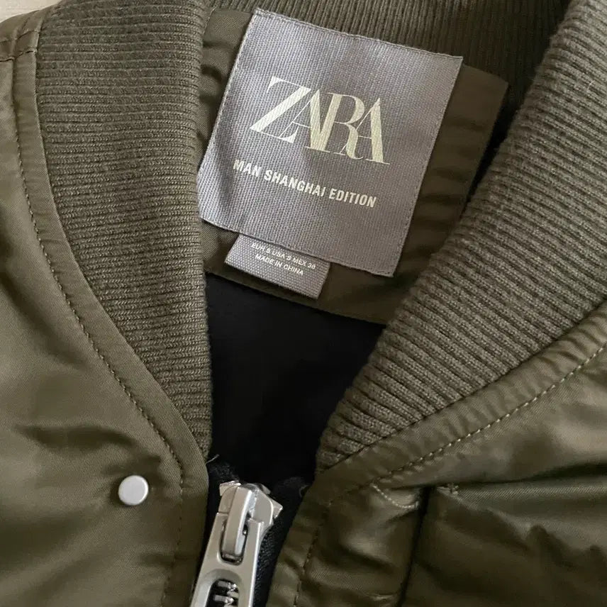 [BUNJANG] ZARA Oversized Bomber Jacket - Khaki (Size S) / [S] 자라 오버사이즈 핏 봄버 자켓 카키 SHANGHAI EDITION