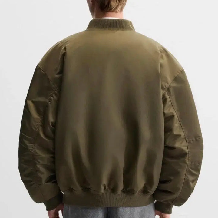 [BUNJANG] ZARA Oversized Bomber Jacket - Khaki (Size S) / [S] 자라 오버사이즈 핏 봄버 자켓 카키 SHANGHAI EDITION