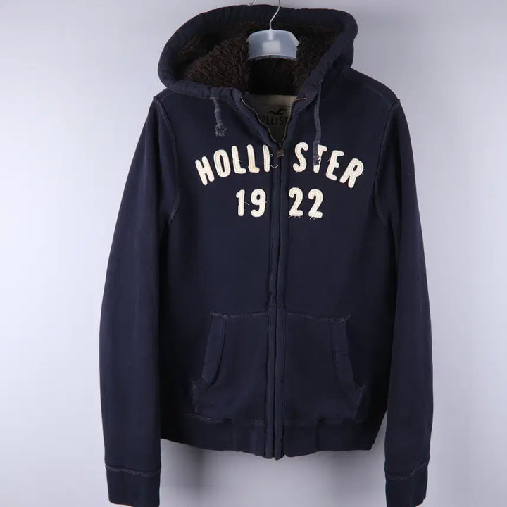[BUNJANG] Hollister Fleece Lined Hoodie Navy (M) / 홀리스터 안감 털 후드집업 네이비 (M) 4437