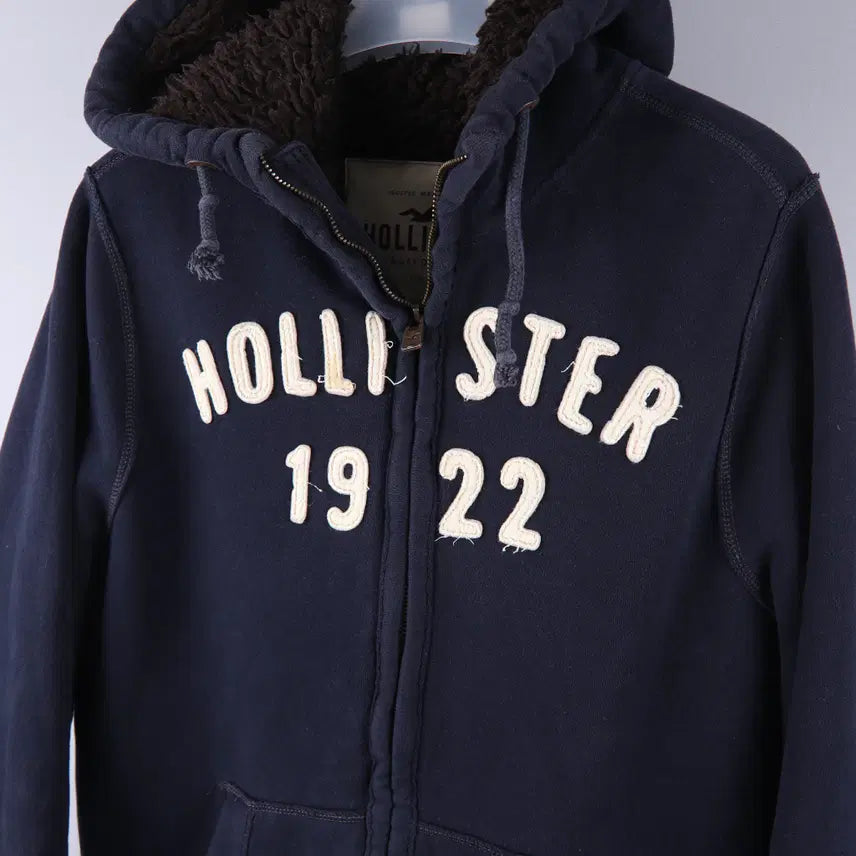 [BUNJANG] Hollister Fleece Lined Hoodie Navy (M) / 홀리스터 안감 털 후드집업 네이비 (M) 4437