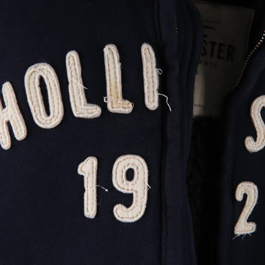 [BUNJANG] Hollister Fleece Lined Hoodie Navy (M) / 홀리스터 안감 털 후드집업 네이비 (M) 4437