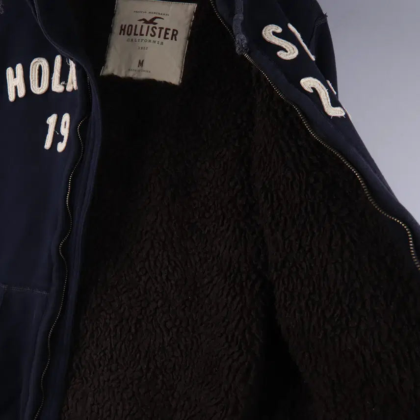 [BUNJANG] Hollister Fleece Lined Hoodie Navy (M) / 홀리스터 안감 털 후드집업 네이비 (M) 4437