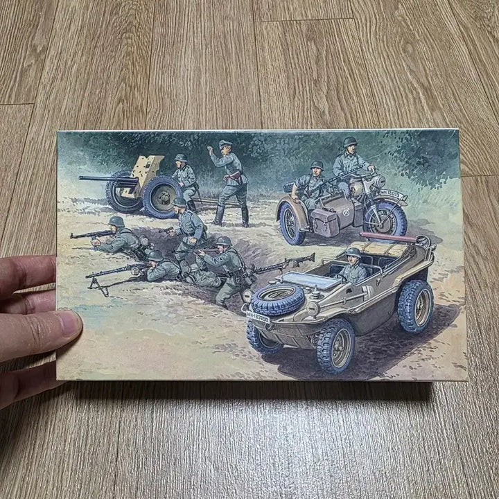 [BUNJANG] Fujimi 1/76 Schwimmwagen + German Soldiers Set Plastic Model Kit / 고전프라 후지미 1/76 슈빔바겐 + 독일군 세트 프라모델