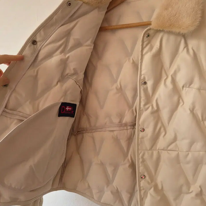 [BUNJANG] Bonispax Faux Leather Goose Down Mink Fur Jacket / 보니스팍스 Bonispax 여성 인조가죽구스밍크퍼자켓 5사이즈