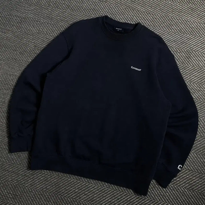 [BUNJANG] Covernat Small Embroidered Logo Oversized Sweatshirt Navy XL / 커버낫 스몰 자수로고 박시핏 스웻 맨투맨 네이비y 4766