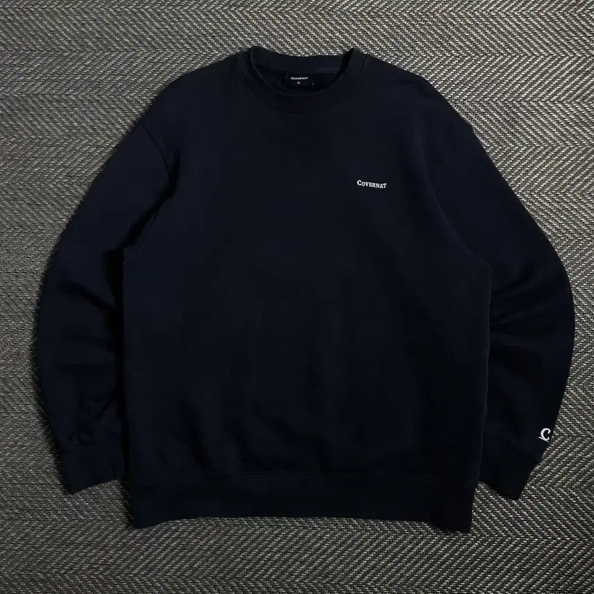[BUNJANG] Covernat Small Embroidered Logo Oversized Sweatshirt Navy XL / 커버낫 스몰 자수로고 박시핏 스웻 맨투맨 네이비y 4766