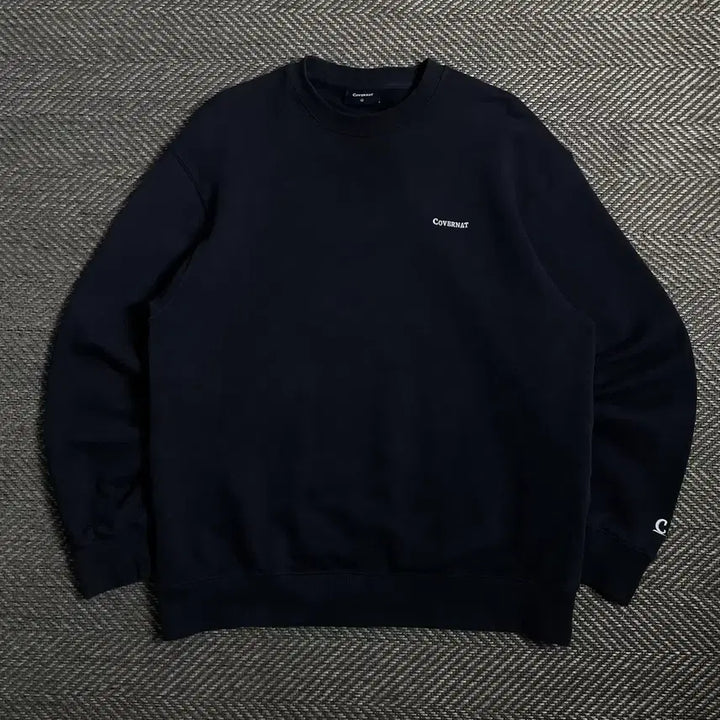 [BUNJANG] Covernat Small Embroidered Logo Oversized Sweatshirt Navy XL / 커버낫 스몰 자수로고 박시핏 스웻 맨투맨 네이비y 4766