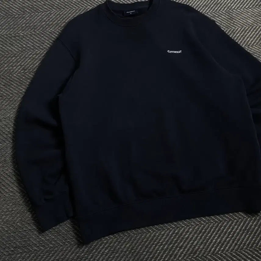 [BUNJANG] Covernat Small Embroidered Logo Oversized Sweatshirt Navy XL / 커버낫 스몰 자수로고 박시핏 스웻 맨투맨 네이비y 4766