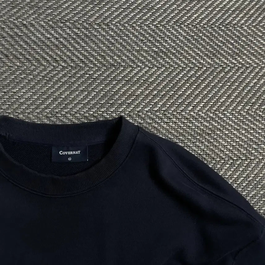 [BUNJANG] Covernat Small Embroidered Logo Oversized Sweatshirt Navy XL / 커버낫 스몰 자수로고 박시핏 스웻 맨투맨 네이비y 4766