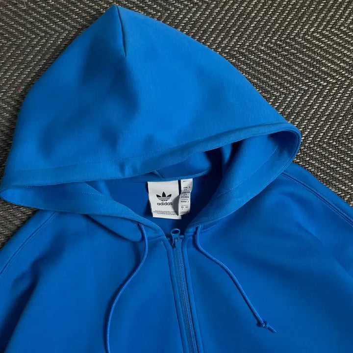 [BUNJANG] Adidas New Classic Three Stripes Oversized Hoodie Blue / 아디다스 뉴클래식 삼선 박시핏 후드 집업 블루 y 4774