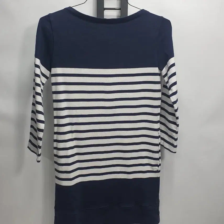 [BUNJANG] Lucky Chouette Striped Long Sleeve Dress / 럭키슈에뜨 원피스 스트라이프 롱슬리브 네이비