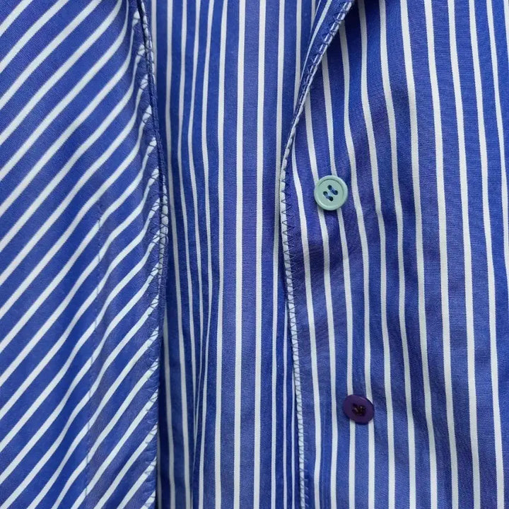 [BUNJANG] Jessi New York Cobalt Blue Striped Blouse / 제시뉴욕 춘하추 긴팔 블라우스 66.55