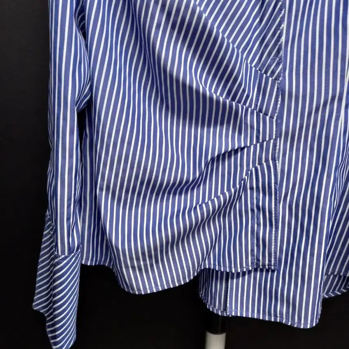 [BUNJANG] Jessi New York Cobalt Blue Striped Blouse / 제시뉴욕 춘하추 긴팔 블라우스 66.55