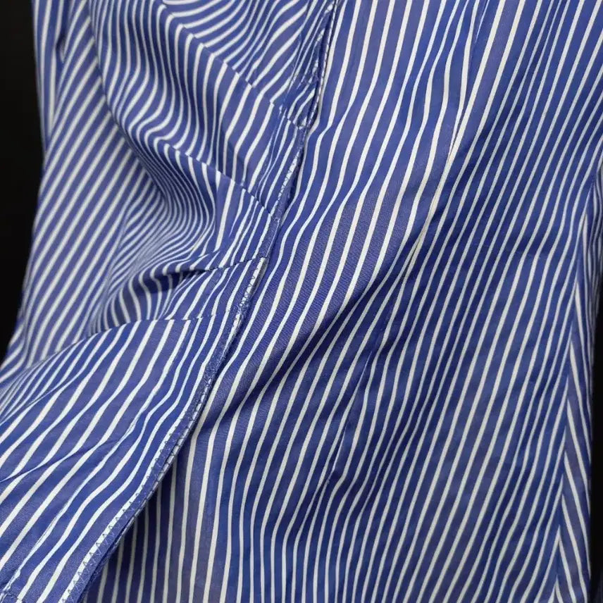 [BUNJANG] Jessi New York Cobalt Blue Striped Blouse / 제시뉴욕 춘하추 긴팔 블라우스 66.55