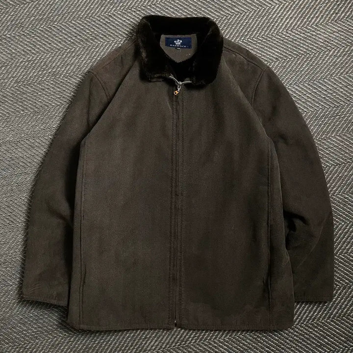 [BUNJANG] HANDOCK Vintage Herringbone Fur Trim Jacket Brown / HANDOCK 빈티지 아카이브 헤링본 퍼 트리밍 자켓 브라운 y 4775