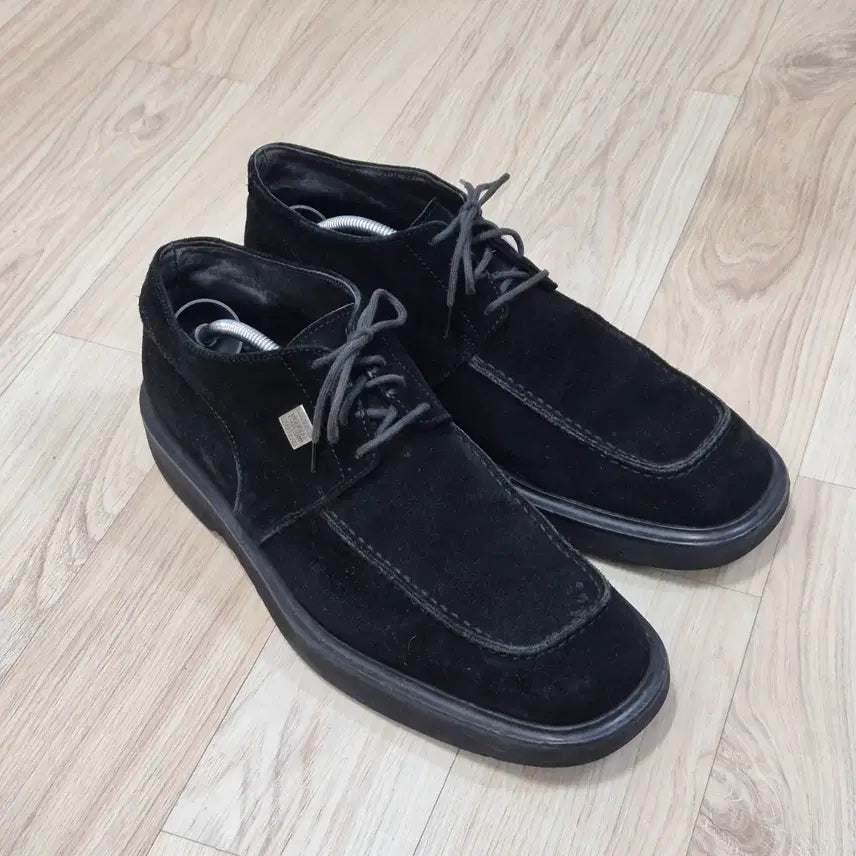 [BUNJANG] Versace Silver Tab V2 Suede Derby Shoes / 베르사체 실버탭 V2 스웨이드 더비